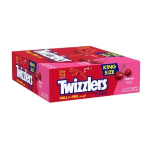 TWIZZLERS CHERRY PULL PEEL KING 15CT