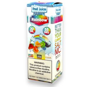 POD JUICE FREEZE 30ML SALT E-JUICE 55MG - RAINBOW