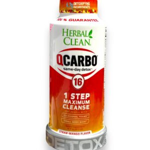 QCARBO 20OZ CLEAR BLISTER WITH PILLS - STRAW-MANGO