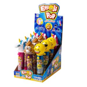 TOY EMOJI POP WITH LOLLIPOP 12CT
