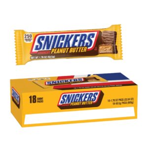 SNICKERS PEANUT BUTTER REGULAR 1.78OZ 18CT