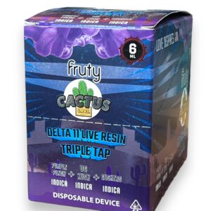 CACTUS D11 TRIPLE TAP 6GM DISPOSABLE  5CT BOX - PURPLE- OG- GUSHER