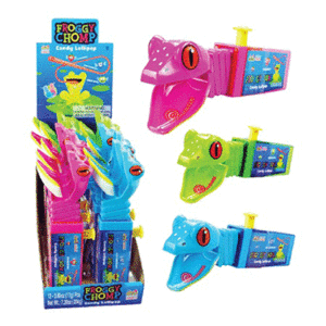 TOY FROGGY CHOMP LOLLIPOP CANDY 12CT