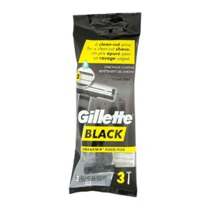 GILLETTE SHAVING RAZOR BLACK 3CT