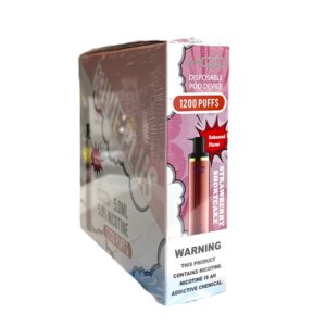 HQD CUVIE PLUS STRAWBERRY SHORTCAKE 1200 PUFFS BOX 6CT