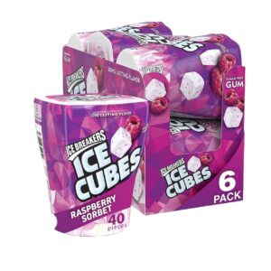 ICE BREAKERS 6CT ICE CUBES 40PCS BTL. RASPBERRY SORBET