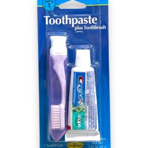 CREST TOOTHPASTE 0.85OZ + TOOTHBRUSH