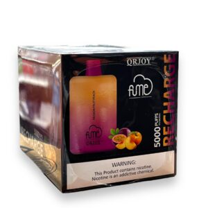 FUME RECHARGE PASSION FRUIT PEACH 5000 PUFFS 10 CT BOX