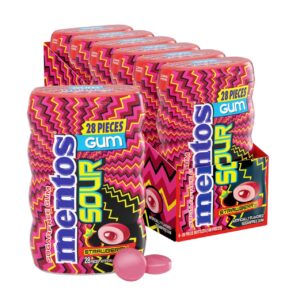 MENTOS GUM 28PCS BOTTLE SOUR STRAWBERRY 6CT
