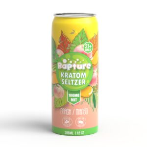 RAPTURE KRATOM SELTZER 100MG MIT 12CT -PEACH MANGO