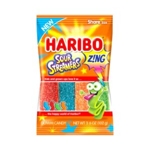 PEG HARIBO 3.6OZ SOUR STREAMER ZING