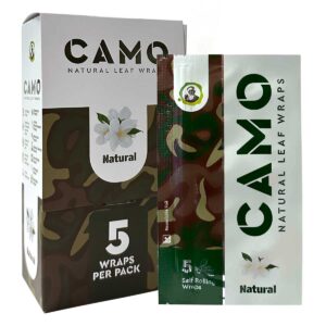 AFGANHEMP CAMO NATURAL LEAF WRAPS NATURAL 5/25CT