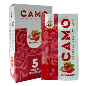 AFGANHEMP CAMO NATURAL LEAF WRAPS 5/25CT BOX -STRAWBERRY
