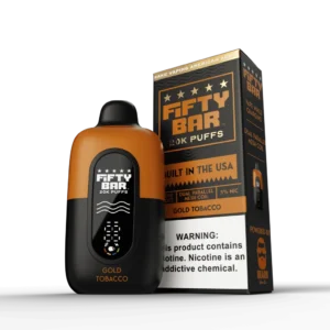 FIFTY BAR V2 BLACK SERIES 20000 PUFFS DISPOSABLE 5CT -GOLD TOBACCO