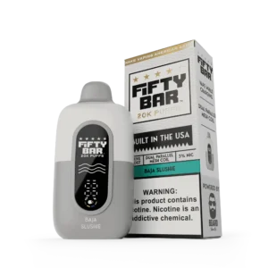 FIFTY BAR V2 WHITE SERIES 20000PUFF DISPOSABLE 5CT -BAJA SLUSHIE