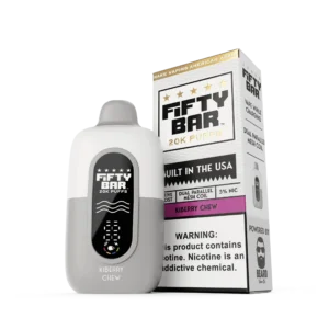 FIFTY BAR WHITE SERIES 20000 PUFFS DISPOSABLE 5CT -STRAWBERRY KIWI ICE