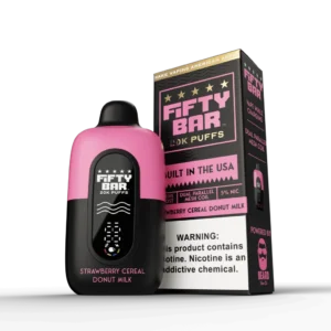 FIFTY BAR V2 BLACK SERIES 20000 PUFFS DISPOSABLE 5CT -STRAWBERRY CEREAL DONUT MILK