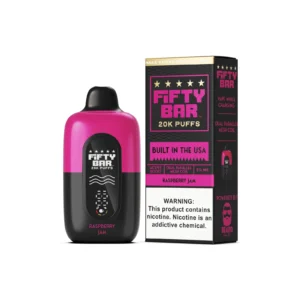 FIFTY BAR V2 BLACK SERIES 20000 PUFFS DISPOSABLE 5CT -RASPBERRY JAM