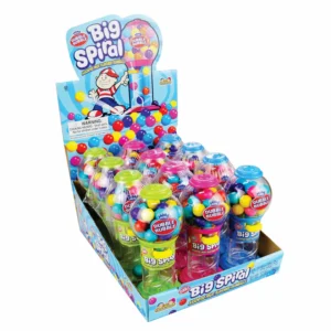 TOY BIG SPIRAL ASSORTED FRUIT GUMBALL 12CT
