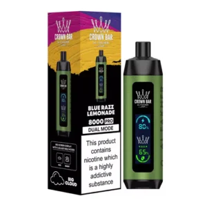 CROWN BAR PRO DISPOSABLE 8000 PUFF 5CT BLUE RAZZ LEMONADE