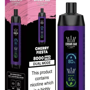CROWN BAR PRO DISPOSABLE 8000 PUFF 5CT CHERRY FIESTA
