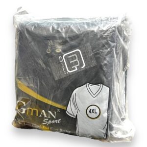 GMAN T-SHIRT V NECK BLACK 4XL 6pk