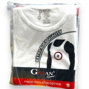 GMAN A-SHIRT WHITE MEDIUM 6CT