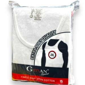 GMAN A-SHIRT WHITE 2XL 6CT