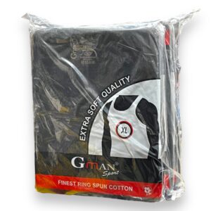 GMAN A-SHIRT BLACK 1XL 6CT