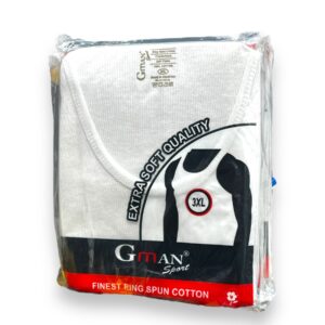 GMAN A-SHIRT WHITE 3XL 6CT