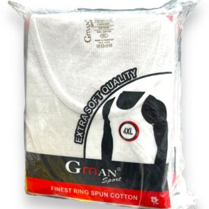 GMAN A-SHIRT WHITE 4XL 6CT