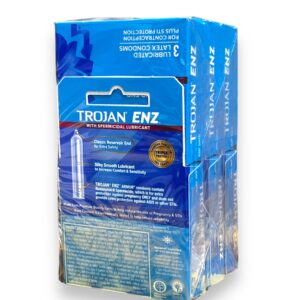 TROJAN ENZ BLUE SPERMICIDAL 3/6CT