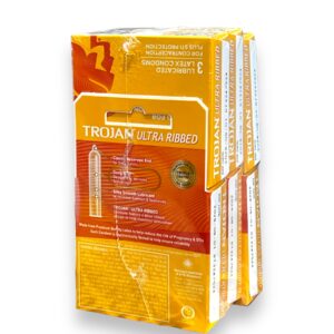 TROJAN ULTRA RIBBED 3/6CT