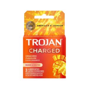 TROJAN CHARGED ORGASMIC 3/6CT