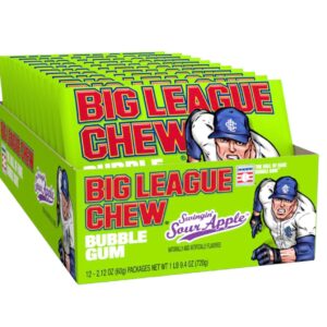 BIG LEAGUE CHEW SOUR APPLE 2.12OZ 12CT