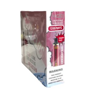 HQD CUVIE PLUS STRAWBERRY 1200 PUFFS BOX 6CT