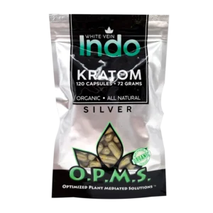 OPMS SILVER CAPS 72G/120CT WHITE VEIN INDO