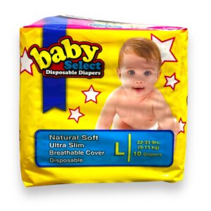SELECT BABY DIAPERS LARGE 10CT