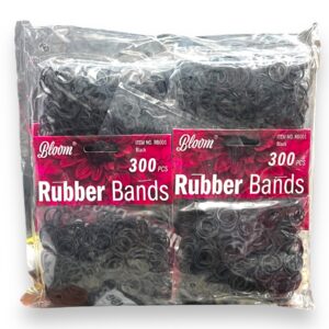 ANNIE BLACK RUBBER BANDS 300CT BAG 12CT