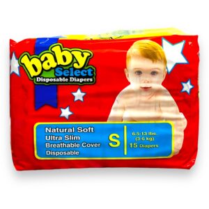 SELECT BABY DIAPER SMALL 15CT