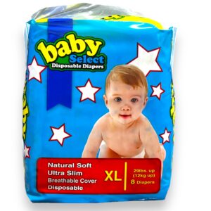 SELECT BABY DIAPERS XL 8CT