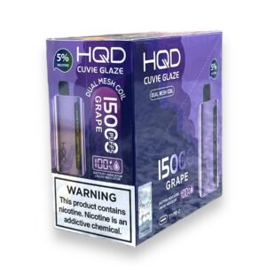 HQD CUVIE GLAZE 5% 15000 PUFFS 5CT -GRAPE