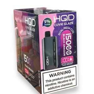HQD CUVIE GLAZE 5% 15000 PUFFS 5CT -BLACK DRAGON