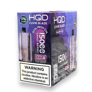 HQD CUVIE GLAZE 5% 15000 PUFFS 5CT -CRAZI BERRY