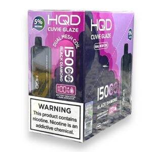HQD CUVIE GLAZE 5% 15000 PUFFS 5CT -BLACK DIAMOND