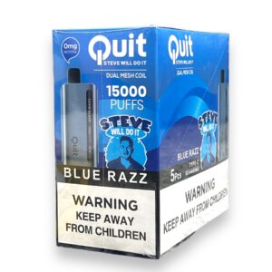 QUIT CUVIE GLAZE 0% 15000 PUFFS 5CT -BLUE RAZZ