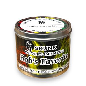 SKUNK SMOKE ELIMINATOR CANDLE JAR 13OZ BOB'S FAVORITE