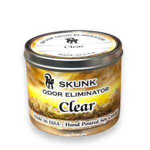 SKUNK SMOKE ELIMINATOR CANDLE JAR 13OZ CLEAR