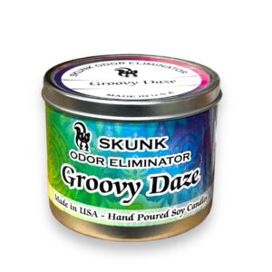 SKUNK SMOKE ELIMINATOR CANDLE JAR 13OZ GROOVY DAZE