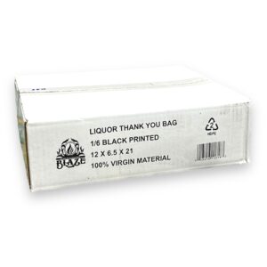 PLASTIC BAG LARGE 1/6 BLACK LIQUOR 400CT